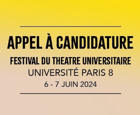 Illustration Appel à candidature - Festival du Théâtre Universitaire 2024