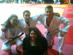 Le groupe présent aux qualifications de judo