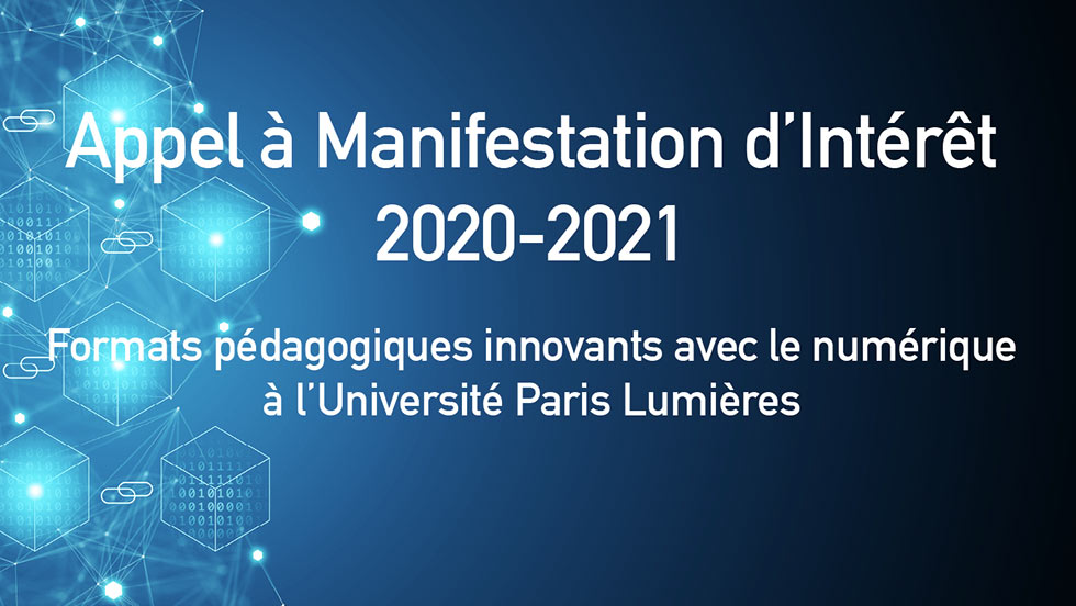 Illustration Appel à manifestation d'intérêt : formats pédagogiques innovants avec le numérique à l'Université Paris Lumières