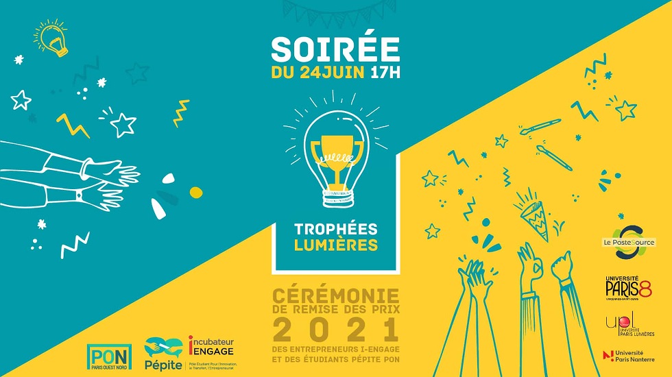 Illustration Trophées Lumières - Soirée de remise de prix après un concours de pitchs