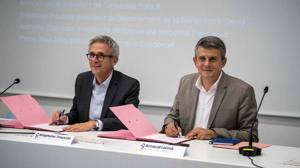 Illustration L'université Paris 8 et le Département de la Seine-Saint-Denis renforcent leur partenariat