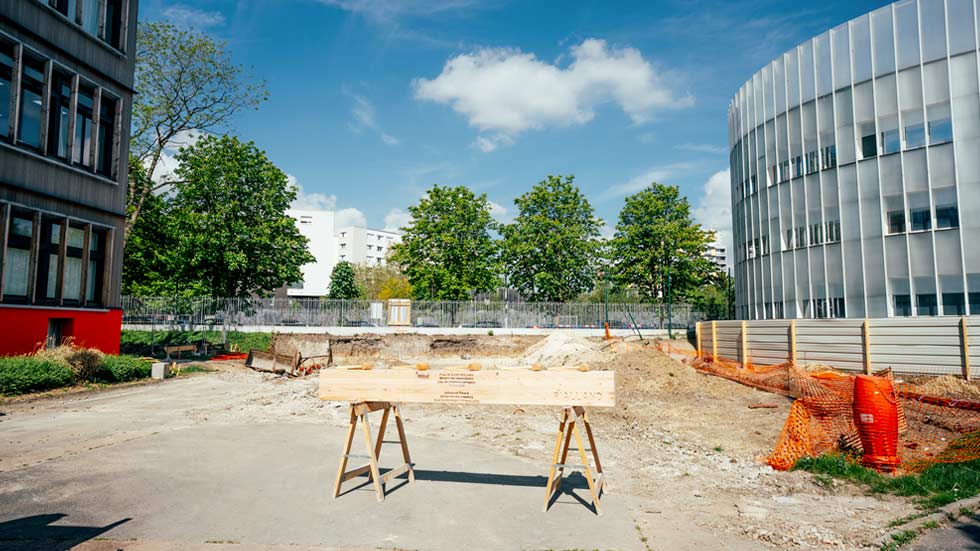 Illustration Pose de la première pierre de la Maison des associations