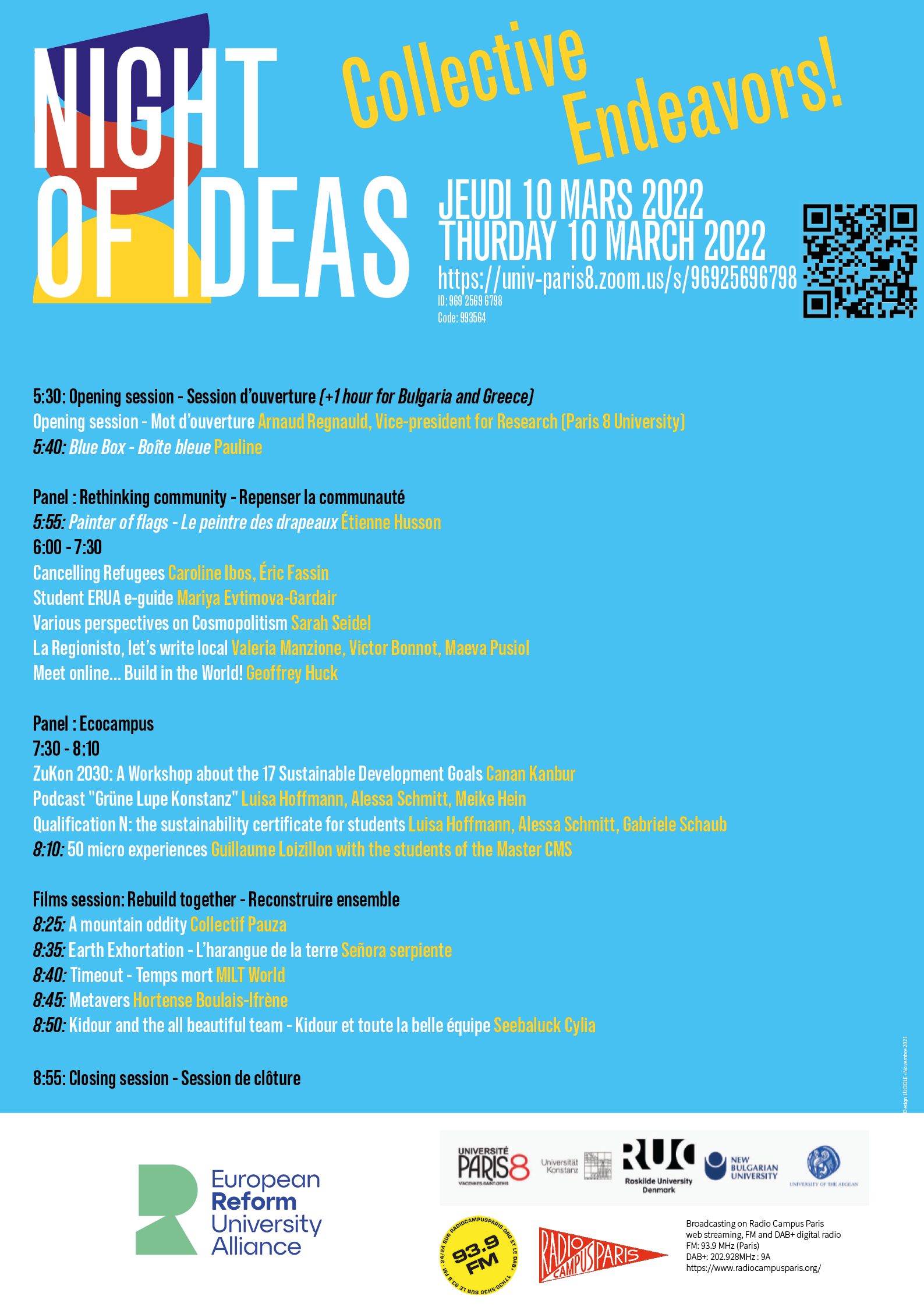 Program Nuit des Idées 2022